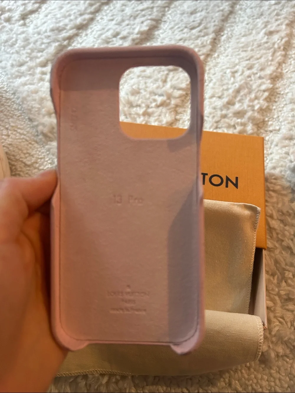 Louis Vuitton Pink and Brown Monogram Leather iPhone Case 13 pro